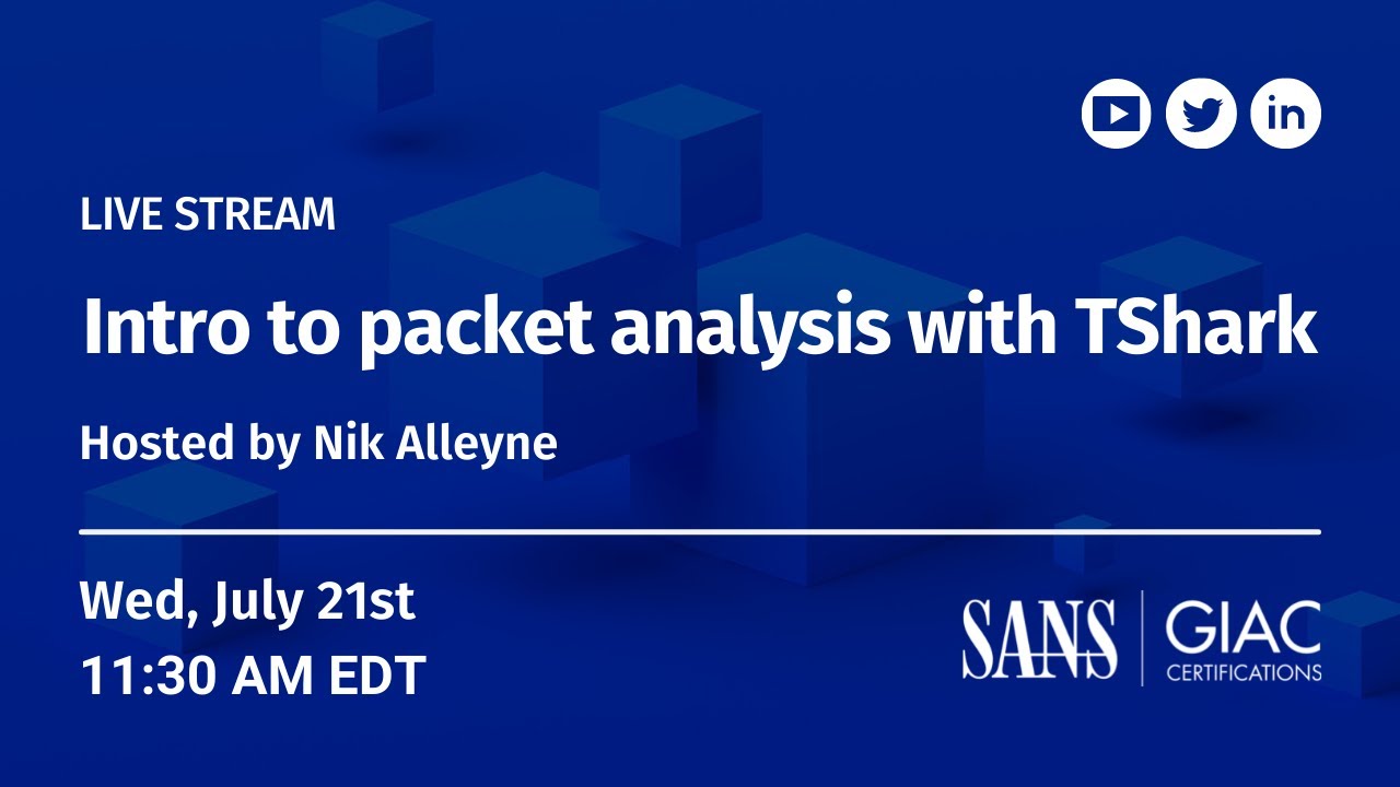 Intro to packet analysis with TShark
