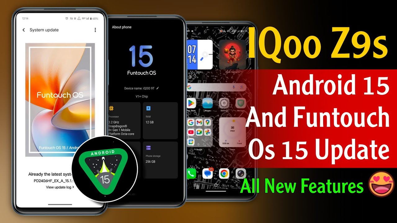 IQoo Z9s Android 15 Update Features | IQoo Z9s Funtouch Os 15 Update Features | IQoo Z9s New Feature