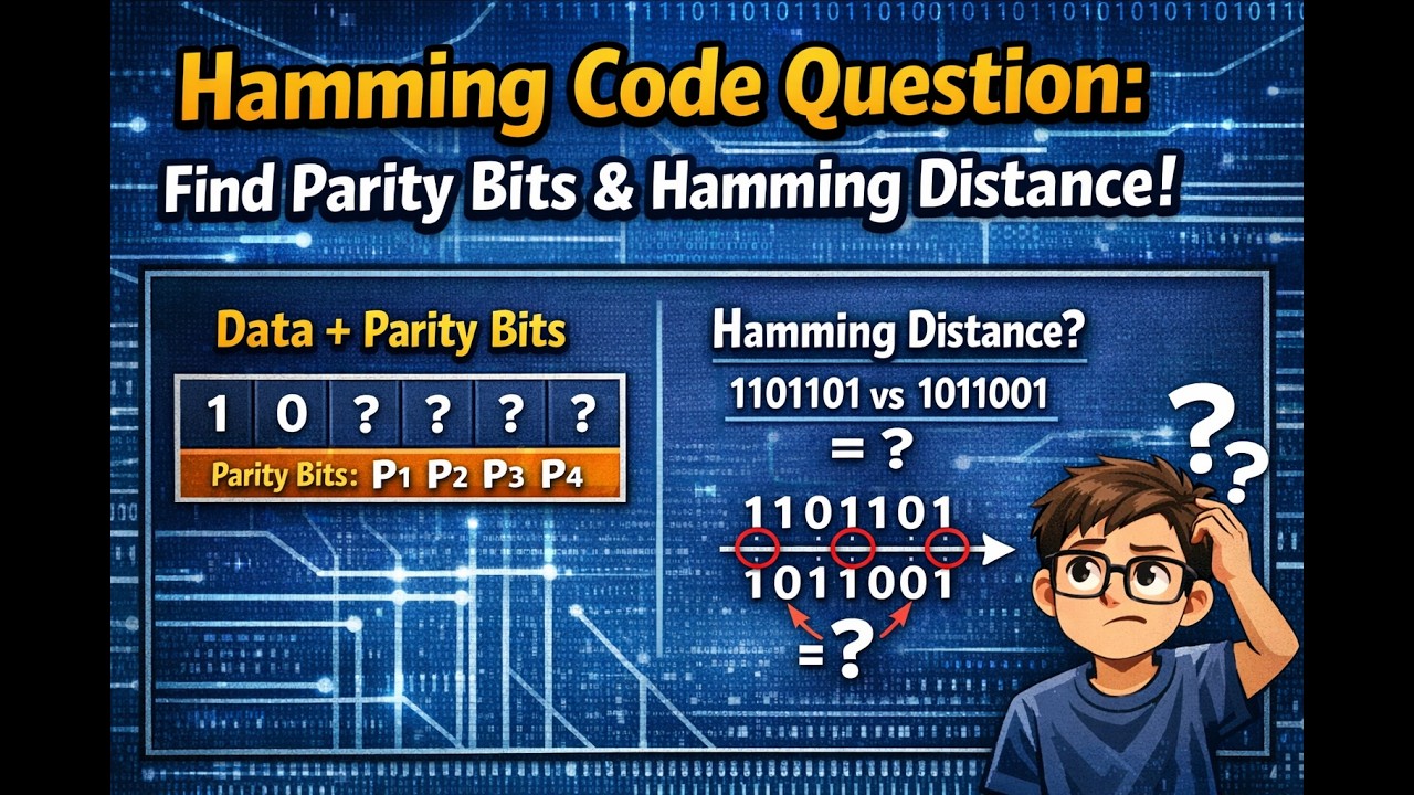Hamming Code Explained | Finding Parity Bits & Hamming Distance (Digital Electronics)