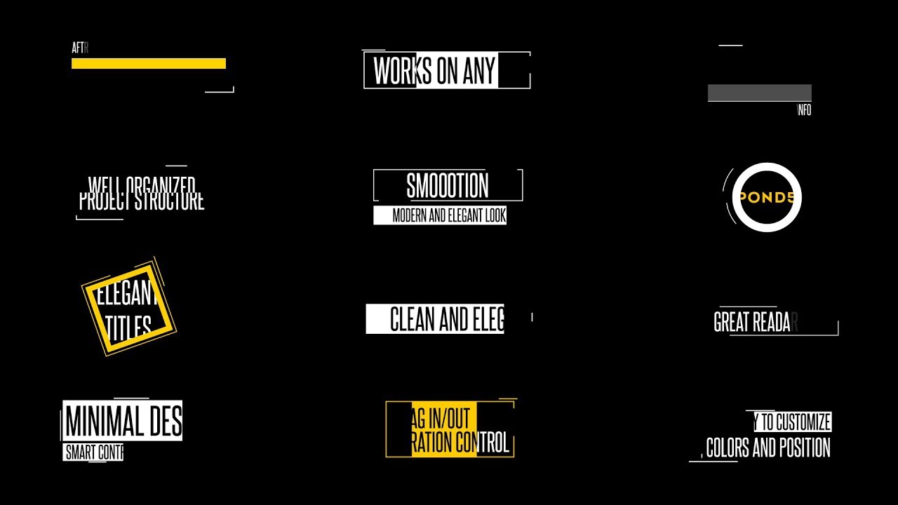 Elegant Titles I After Effects template