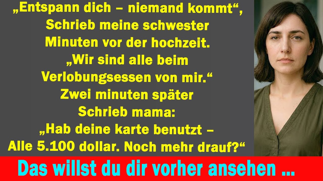Minuten vor der Hochzeit: „Entspann dich, niemand kommt“ – „Wir sind alle bei meiner …“