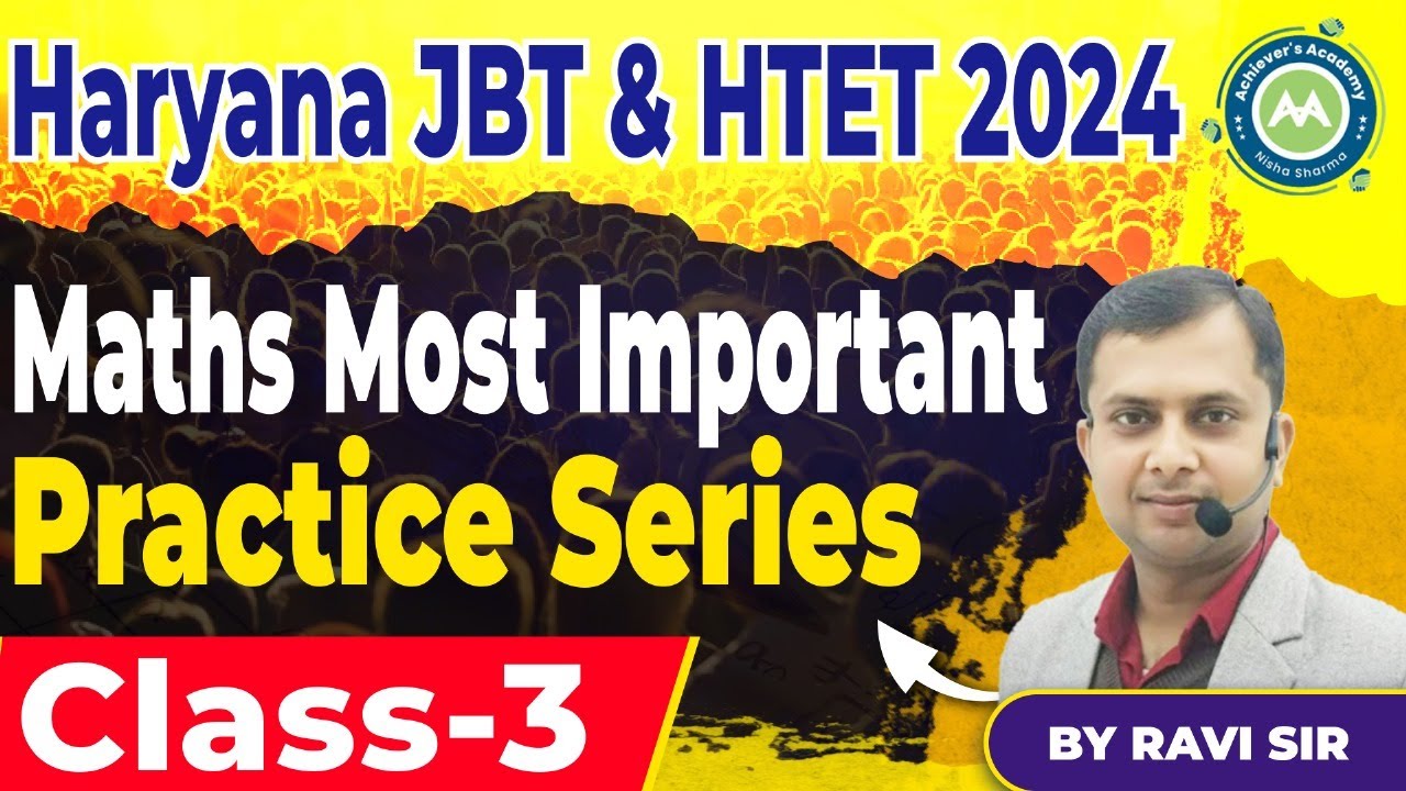 Jbt Screening And Htet Maths Special Practice Set class- 3 PYq HTet  2023 by Ravi SIr