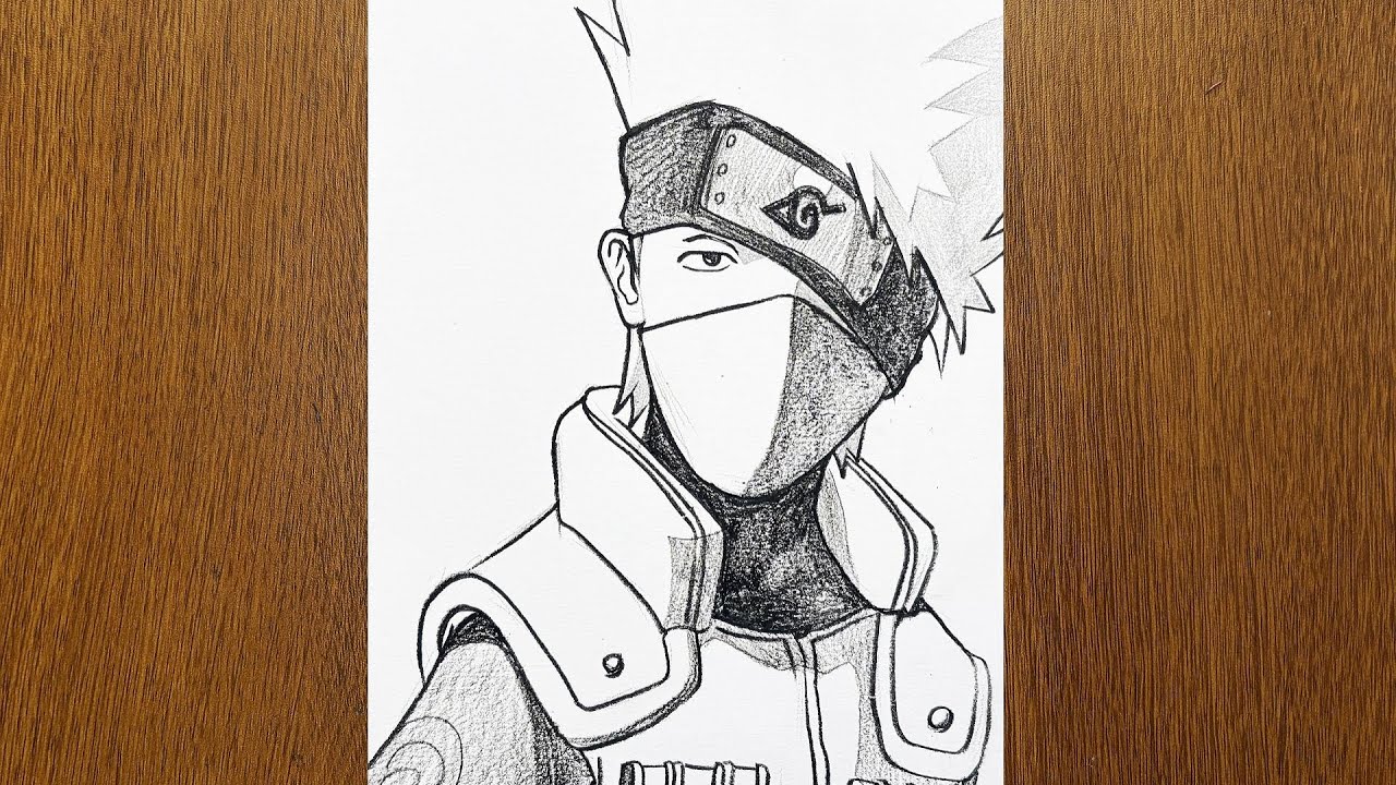 How to draw Kakashi - Easy anime drawing step by step tutorial