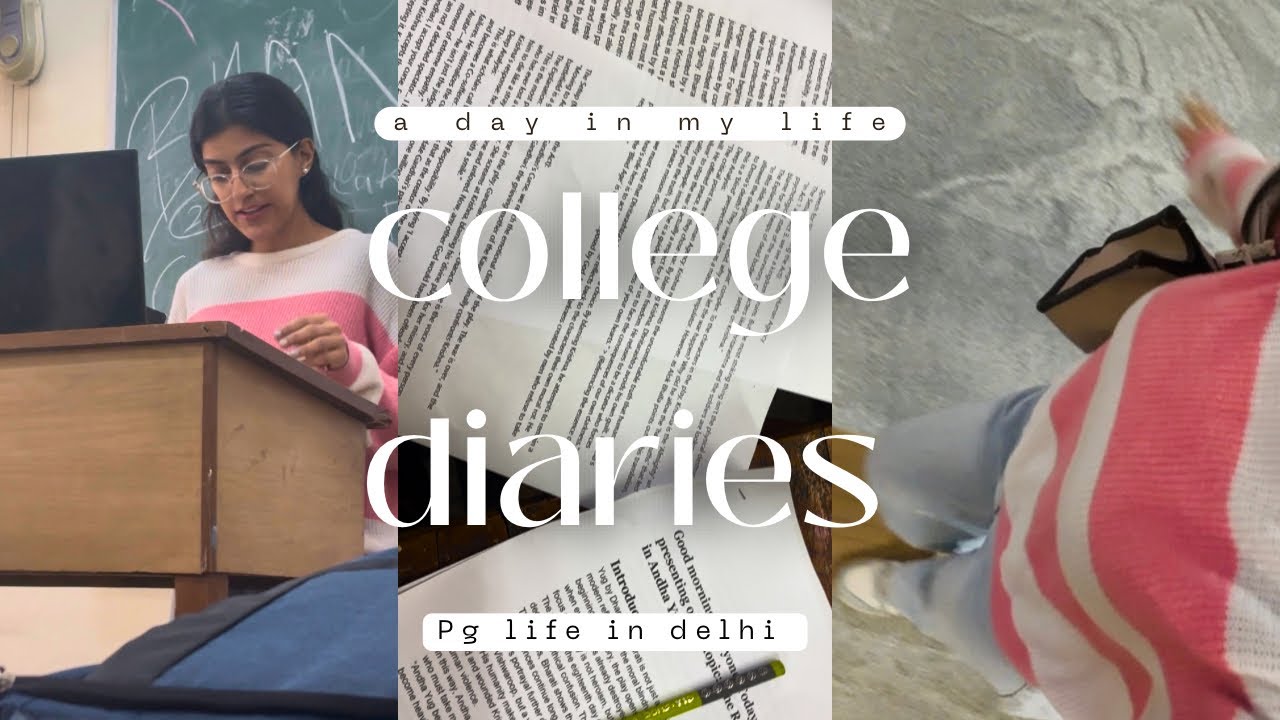 A realistic college day in my life: DU edition📚☕️|| Presentation Day & PG Life🏫🎒