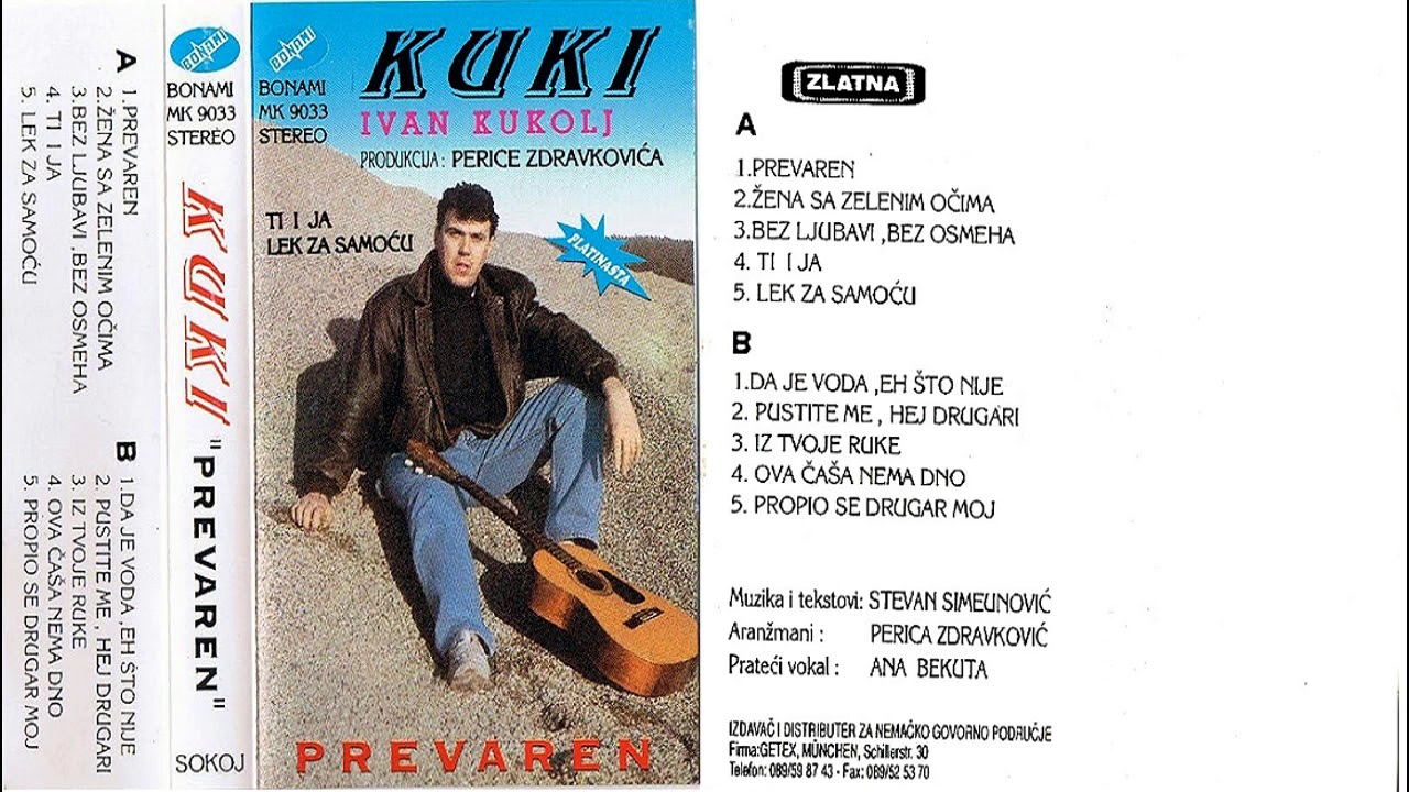 Ivan Kukolj Kuki - Prevaren - (1994) Full Album