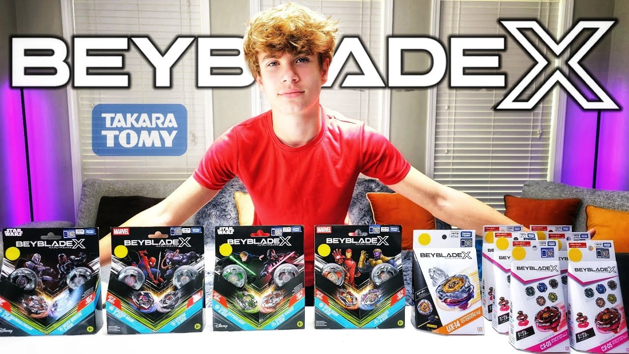 Beyblade X Hells Reaper vs. Scorpio Spear - CX Random Booster Vol 6 Full Set - Star Wars/Marvel Beys