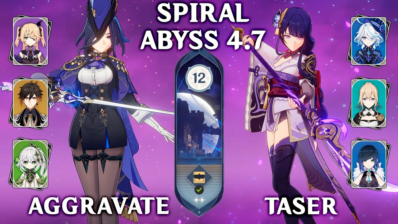 NEW SPIRAL ABYSS 4.7 Clorinde Aggravate & Raiden Taser. Genshin Impact 4.7