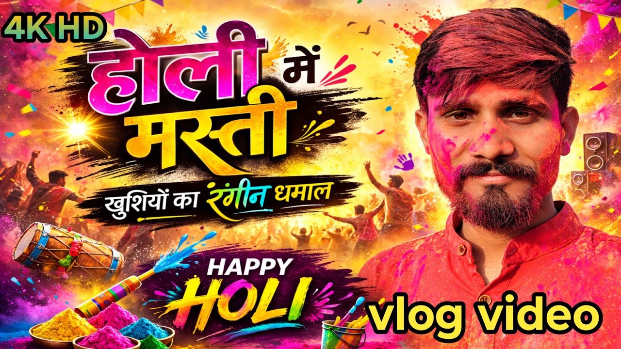 होली में मस्ती 2026 🎨 | रंगों का धमाल | Family Holi Vlog | Happy Holi Celebration
