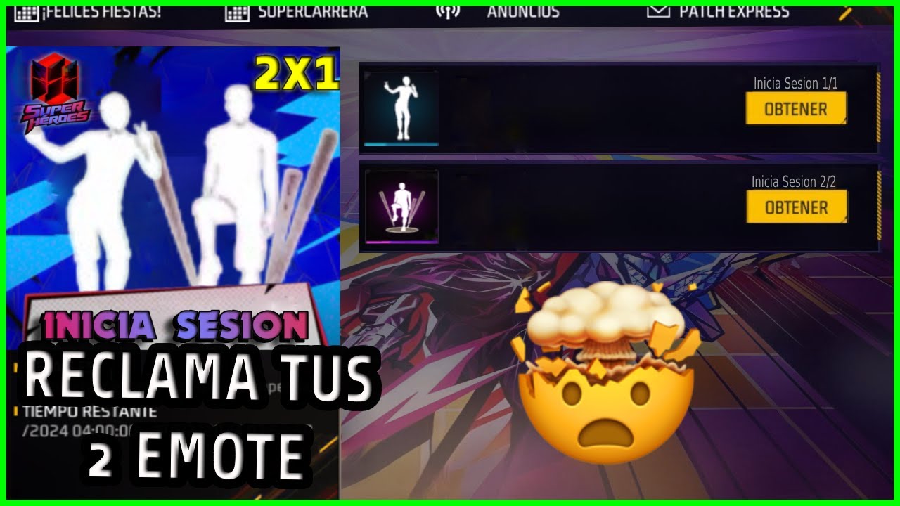 🤯Reclama tus dos emote por el evento superhéroes 