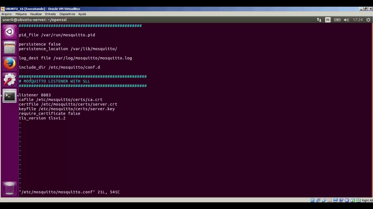 Configurando SSL/TLS no Mosquitto MQTT