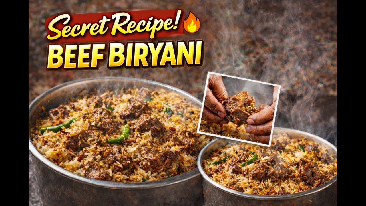 🔥 “Authentic Village Style Beef Biryani” 🔥#BeefBiriyani#TrendingTraveller#shorts#Food