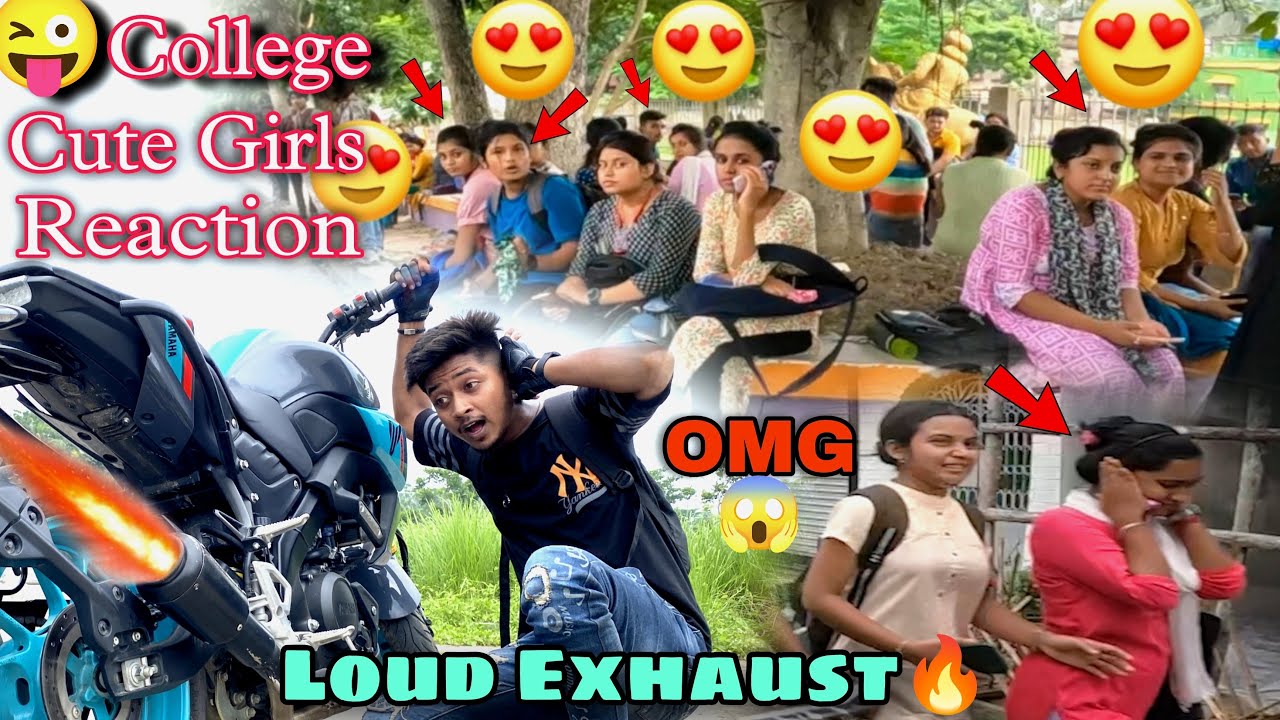 Cute College Girls Shocking Reactions😍|| On MT-15 Loud Exhaust🔥