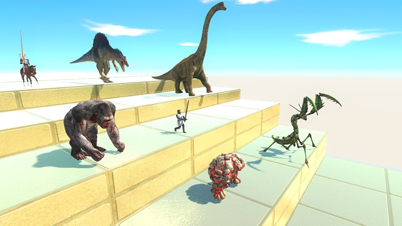 Stairs Championship | All Units vs Golden Stairs - Animal Revolt Battle Simulator ARBS