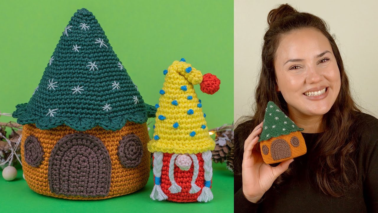 COMO FAZER ENFEITE DE NATAL DE AMIGURUMI - CASINHA | ATELIÊ JÉSSICA BRANDÃO | 