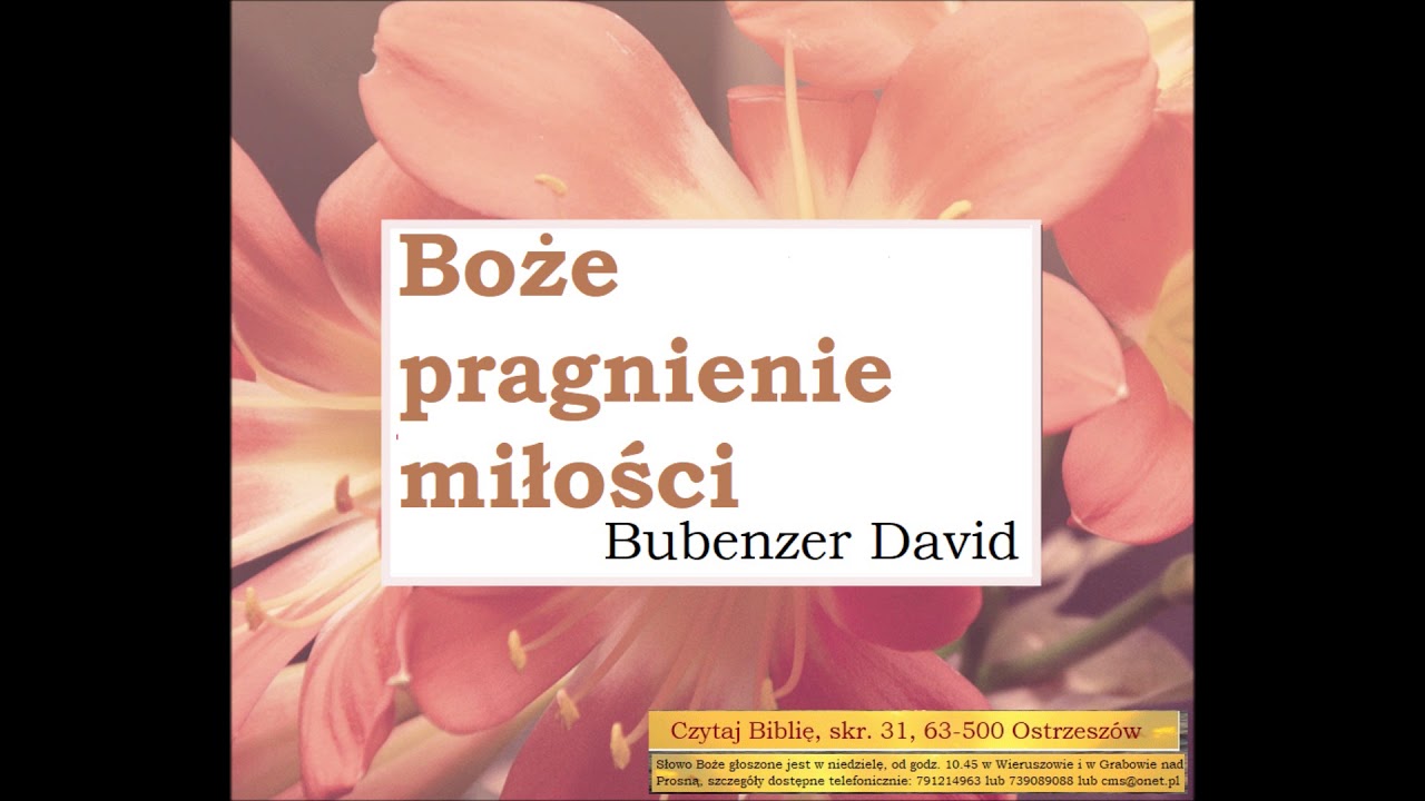Bubenzer David Boze pragnienie milosci  