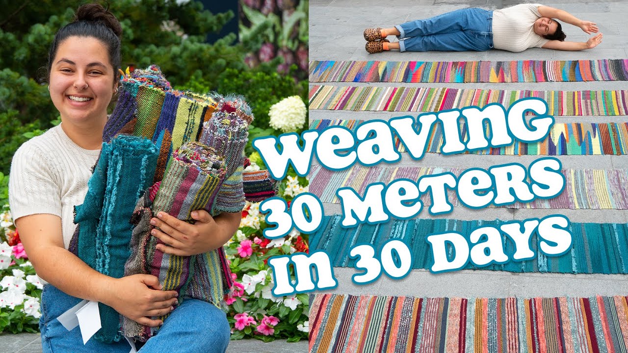 I challenged myself to weave one meter of fabric every day for 30 days.