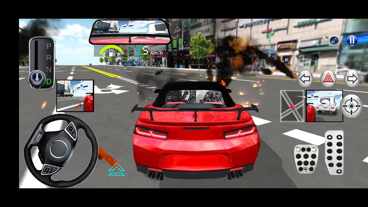 Chevrolet Camaro ZL1 Crazy Crash Test in 3D Driving Class 2 😱🔥 | High Speed Explosion!