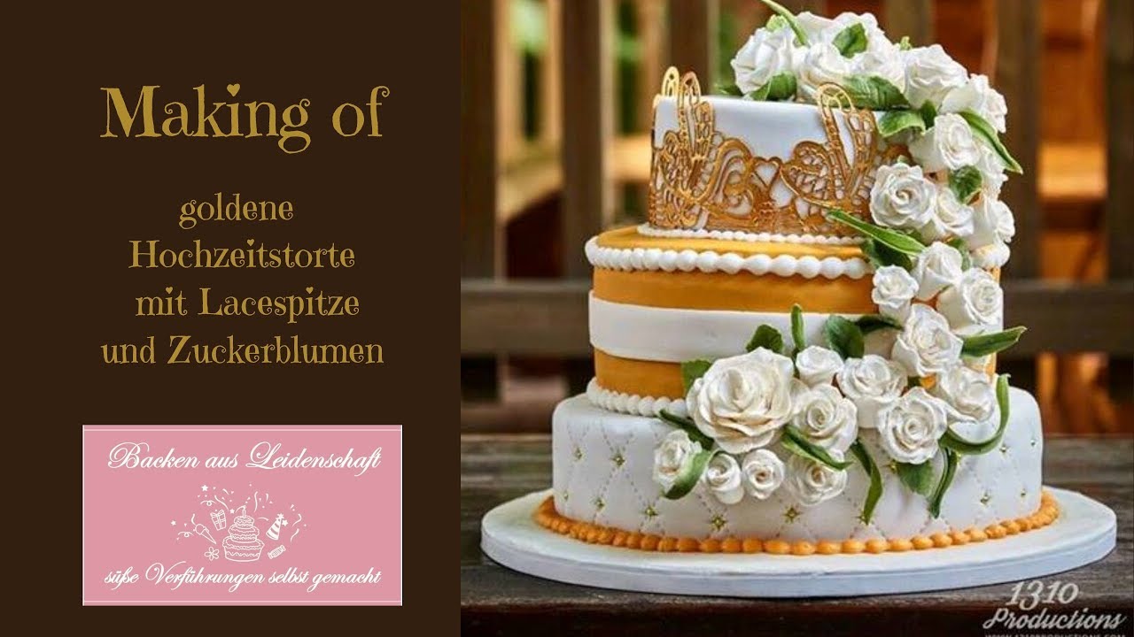 goldene Hochzeitstorte – 