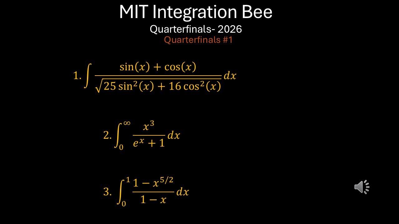 2026 MIT Integration Bee- Quarterfinals 1