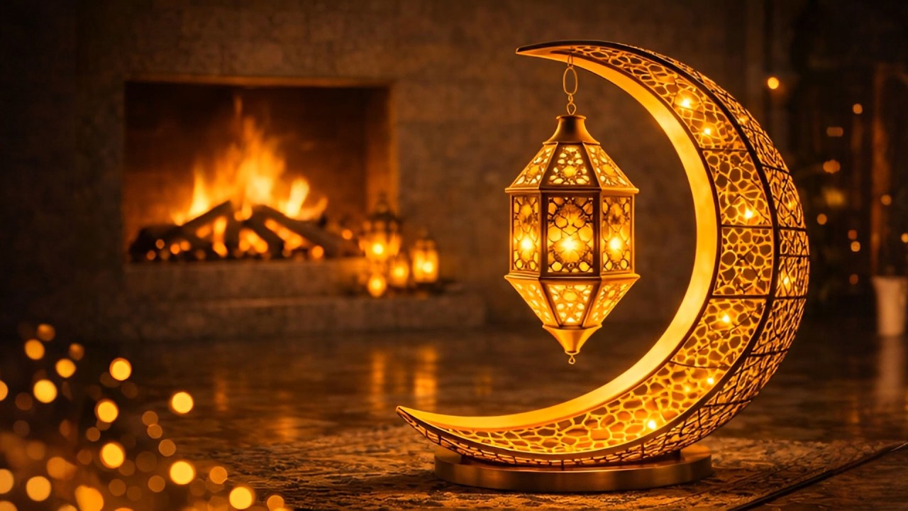 Ramadan Kareem Fireplace 🌙 Islamic Ambience TV Art 2026 خلفية شاشة رمضان | أجواء هادئة ومريحة