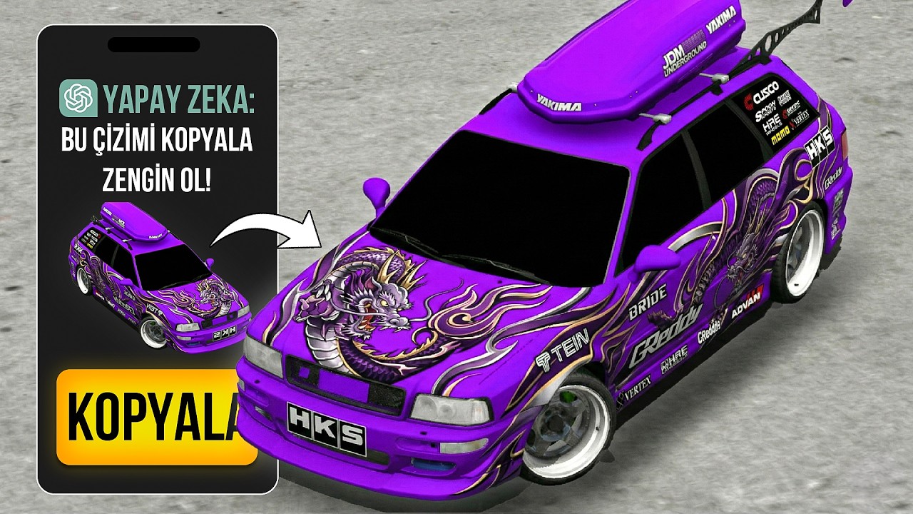 YAPAY ZEKANIN Yaptığı ÇİZİMLERİ Kopyalayıp ZENGİN OLDUM !! Car Parking Multiplayer