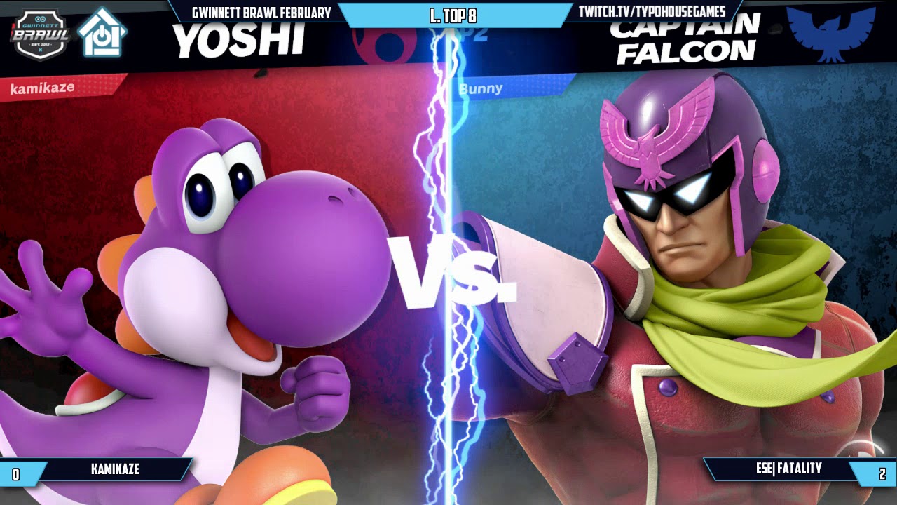 Gwinnett Brawl February 2019- Kamikaze(Yoshi) Vs ESE| Fatality(Falcon) - L. Top 8