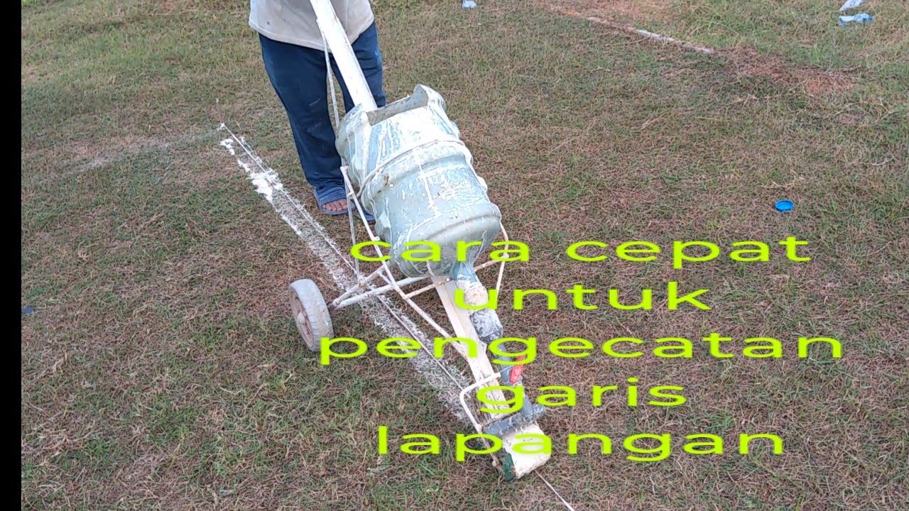 Cara cepat untuk pengecatan garis lapangan
