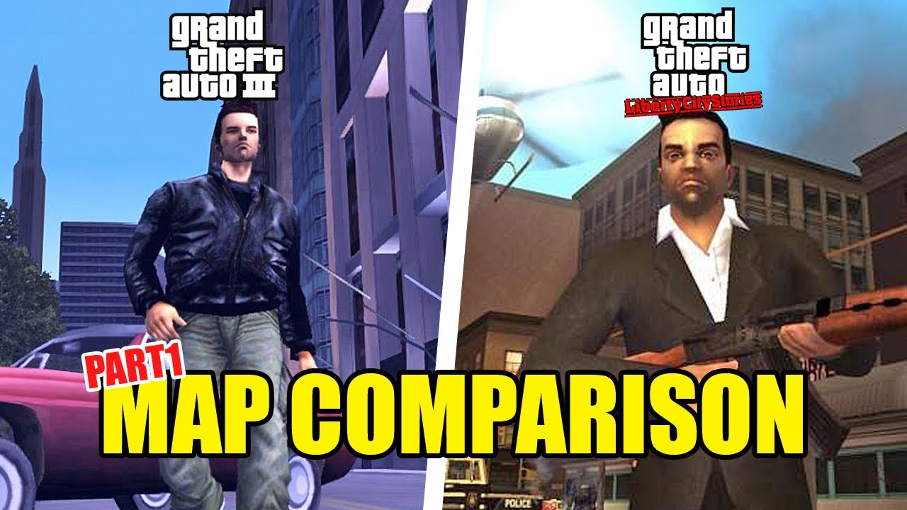 GTA 3 vs. Liberty City Stories - Map Comparison #1