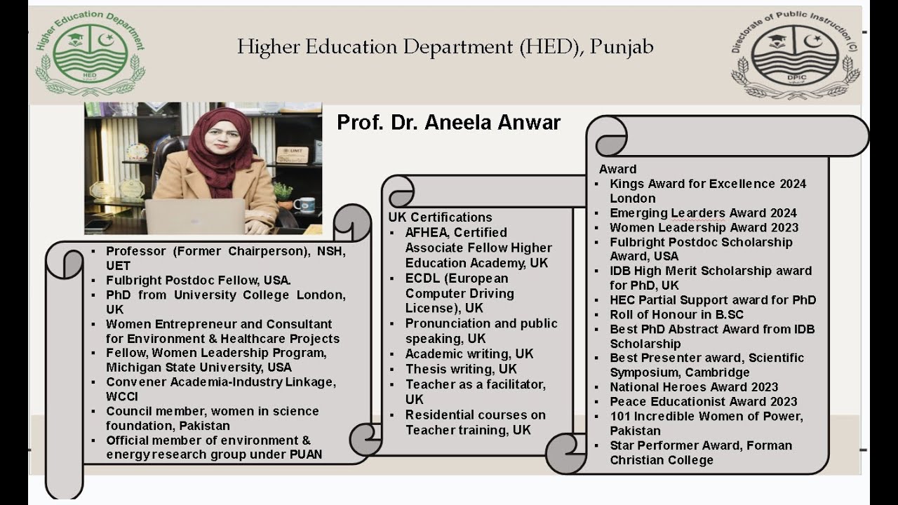 Effective Presentation Skills by Prof. Dr. Aneela Anwar