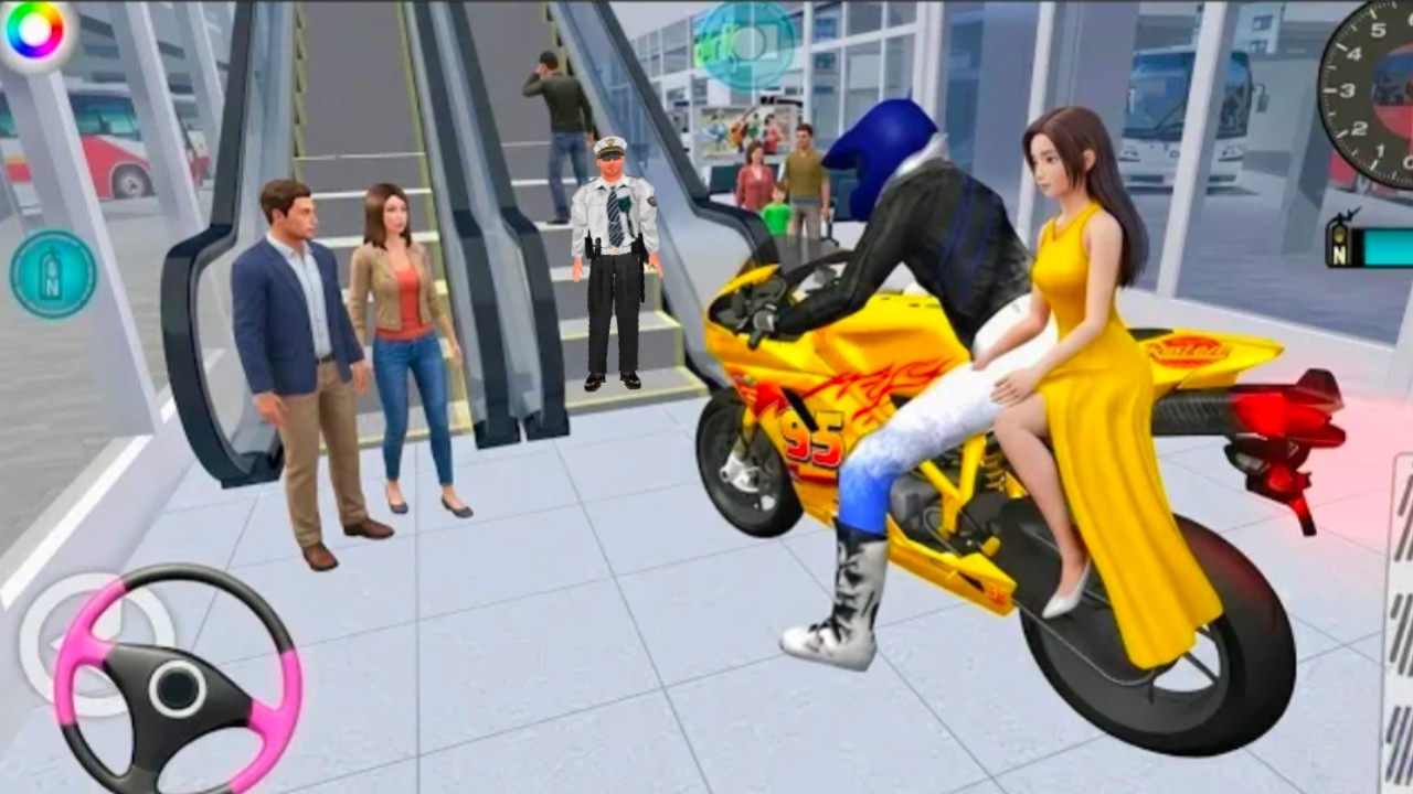 Custom Yellow McQueen Bike vs Ganf Of Rivals & Bullet Train - 3D driving Class | Android Gameplay