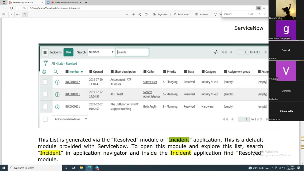 Ticketing tool- Service Now | part-1 | Zoom meeting | SAP |