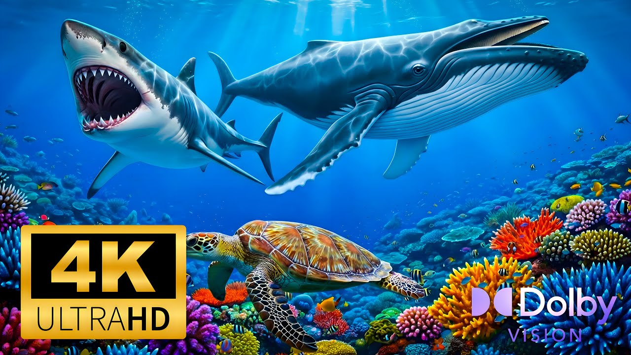 Magical 4K Coral Reef Aquarium 🐠 | Tranquil Fish Swimming for Relaxation & Sleep