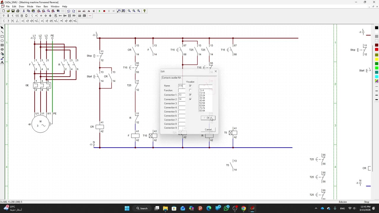 Hardwired Motor Control: Forward/Reverse with 3 Timers in CADe SIMU ⚡ | Classic Control