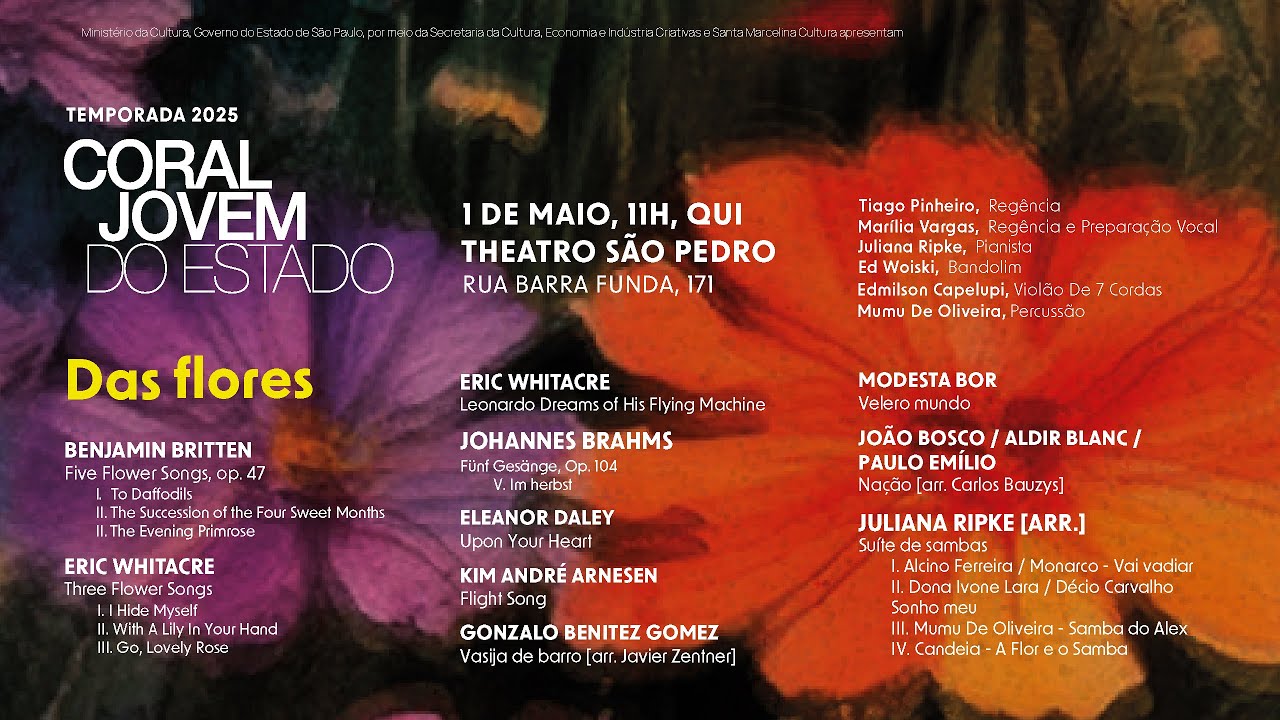 Coral Jovem do Estado apresenta Das Flores