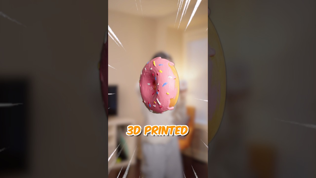 3d Printed Vs Real Donut 🍩🍩🍩#craft #diy #3dprinting #shorts