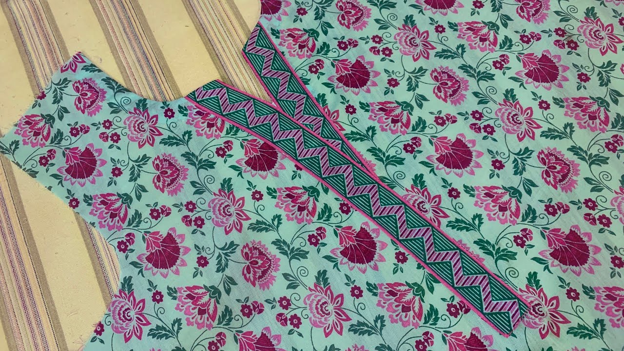 Perfect V Placket Neck Design | Neck Cutting and Stitching