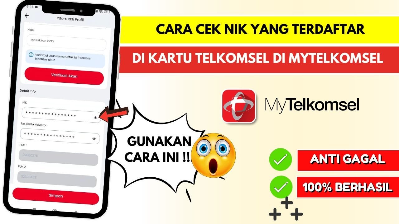 Cara Cek NIK yang Terdaftar di Kartu Telkomsel di Mytelkomsel Terbaru