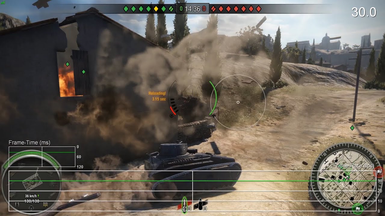 World of Tanks Xbox One Gameplay Frame-Rate Test