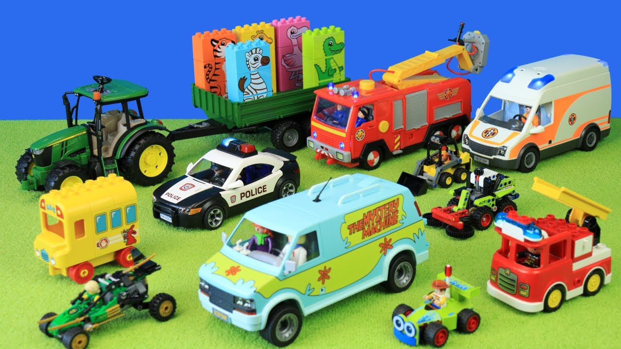 Scooby Doo neu, Traktor, Polizei, Krankenwagen, Best for Kids, Unboxing Spielsachen