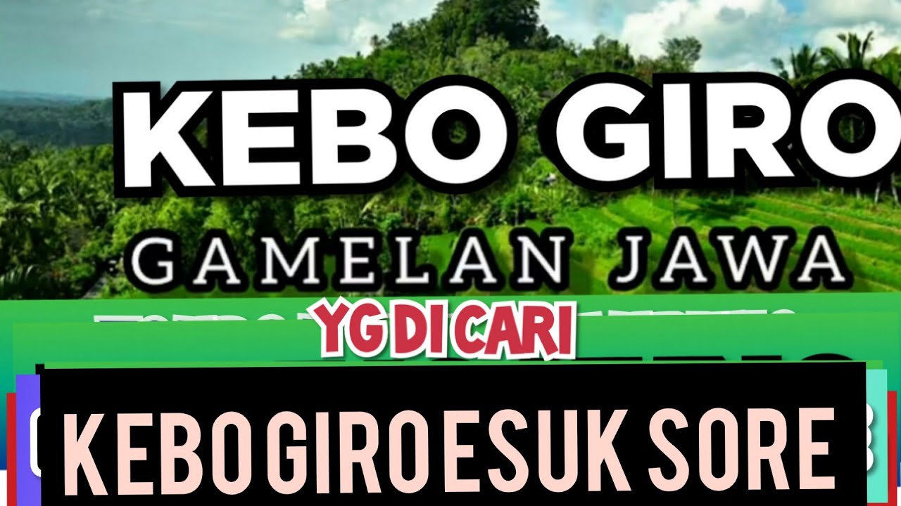 KEBO GIRO GAMELAN JAWA KLASIK DI PUTAR SAAT ACARA HAJATAN 