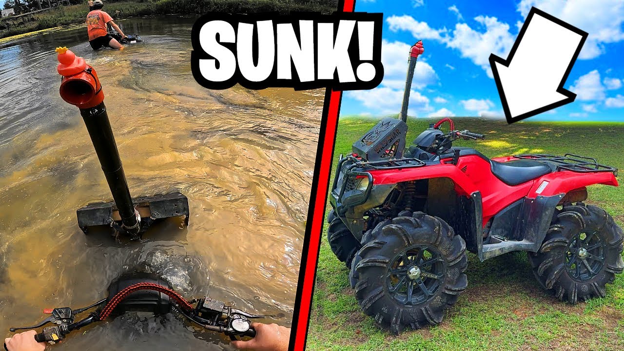 I Got A NEW SETUP AND SUNK My HONDA RANCHER! *How To UNSINK*