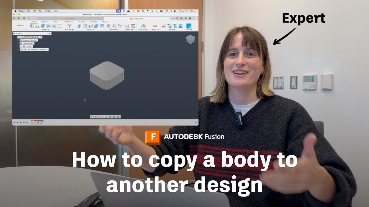 How to Copy a Body to Another Design EASILY | Unstuck my Fusion Design