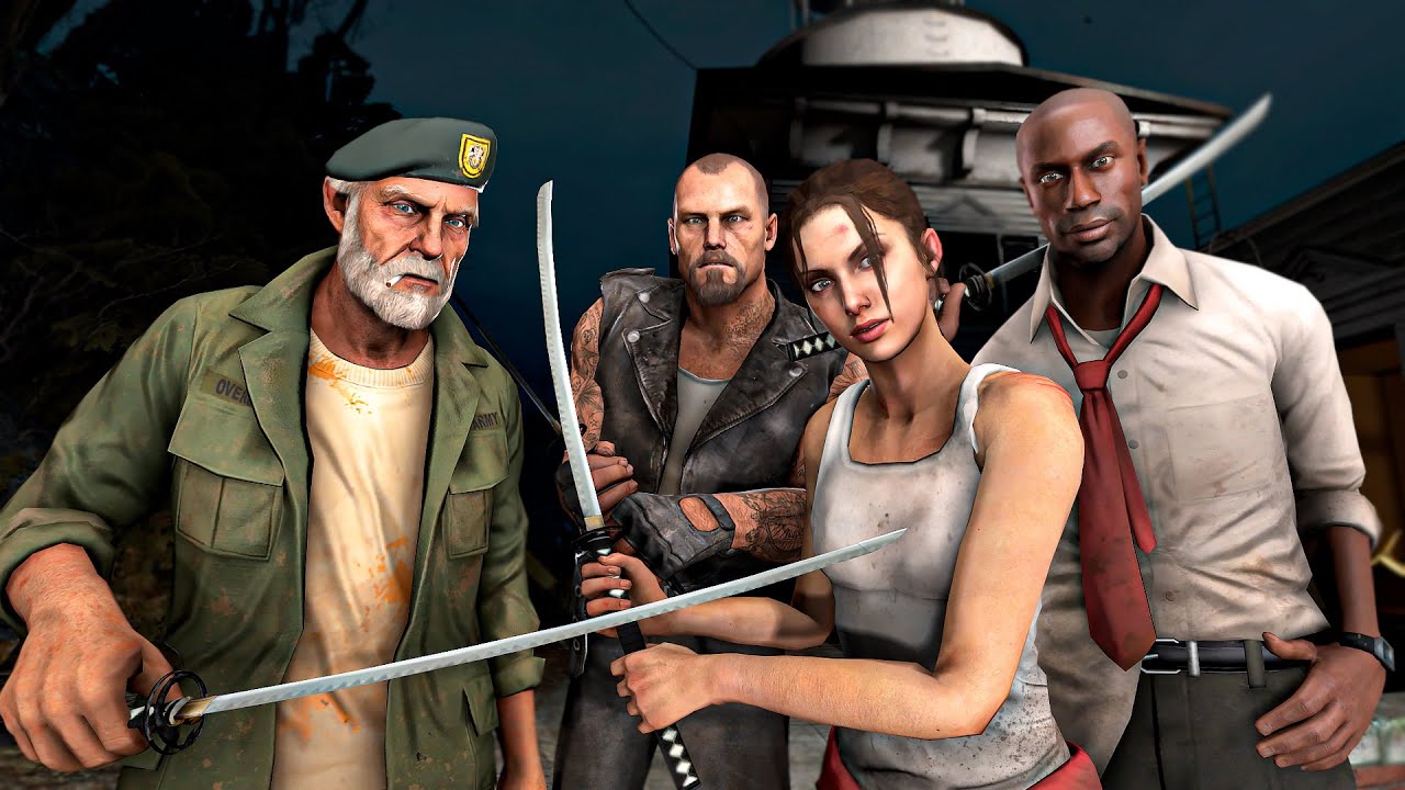 Left 4 Dead 2 - Four Swordsmen - No Restarts, Expert (The Last Stand)