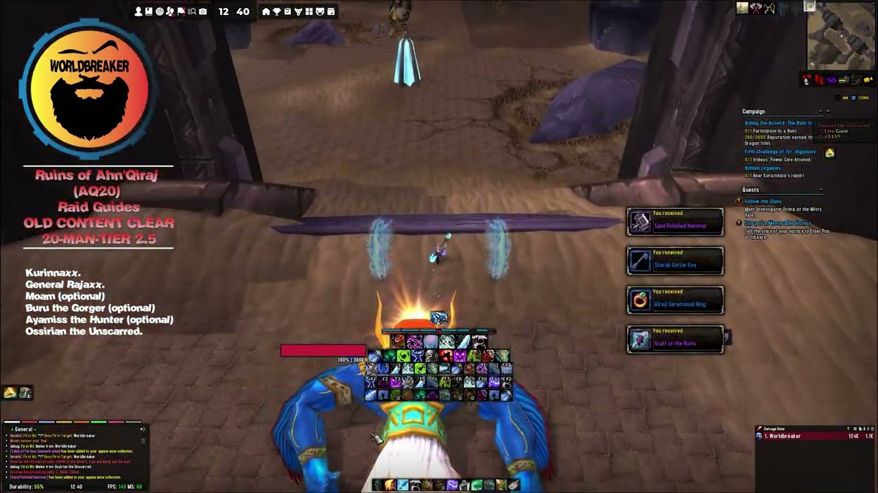 Ruins of Ahn'Qiraj (AQ20) Raid Guides OLD CONTENT CLEAR 20-MAN-TIER 2.5