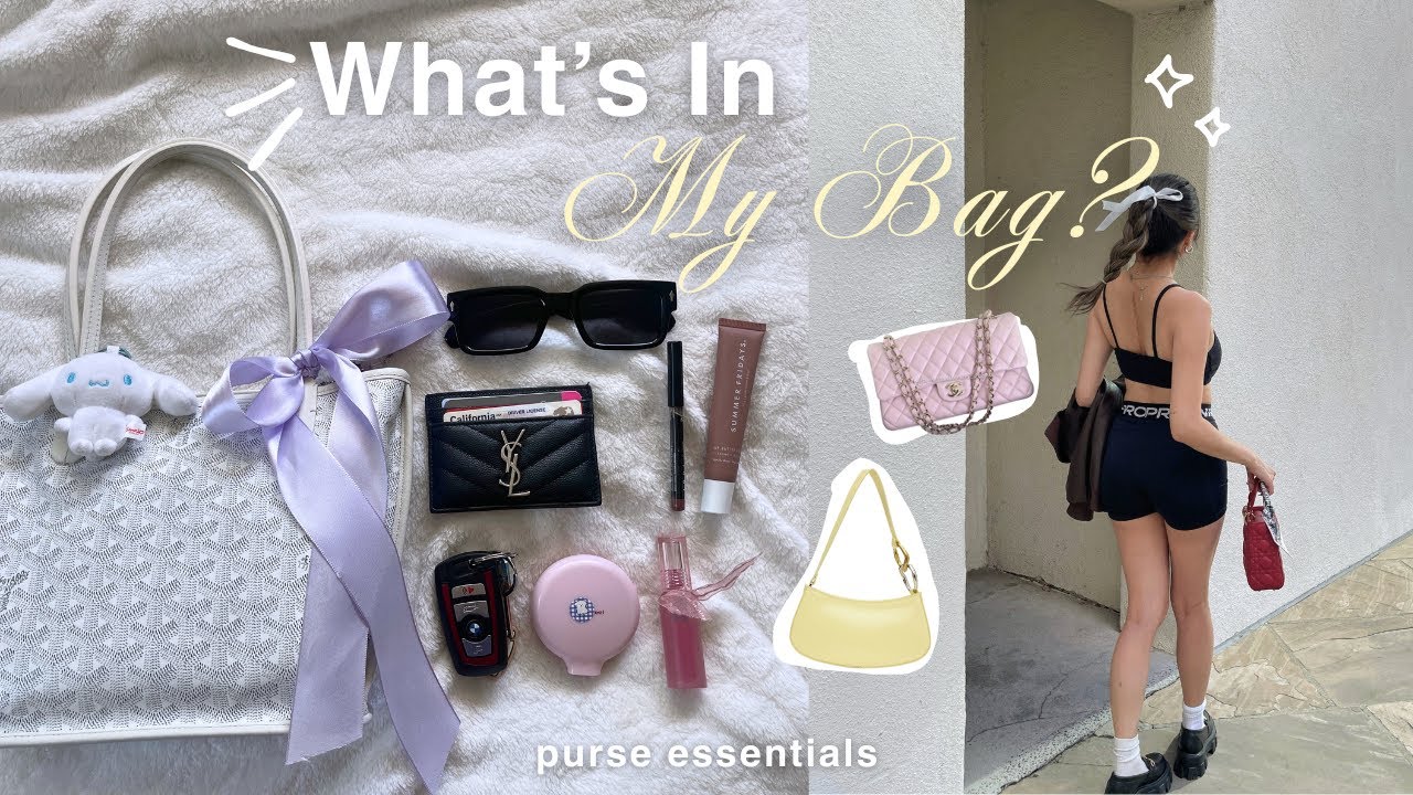 what's in my bag ⋆౨ৎ˚⟡˖ ࣪ | goyard mini anjou | purse essentials 🎀🍰🦢