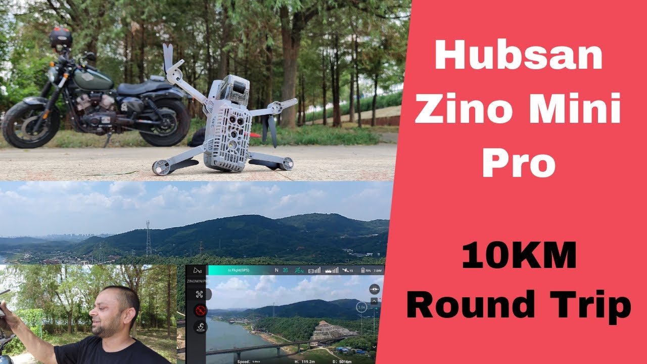 Hubsan Zino Mini Pro 5km Long Range Flight Testing.