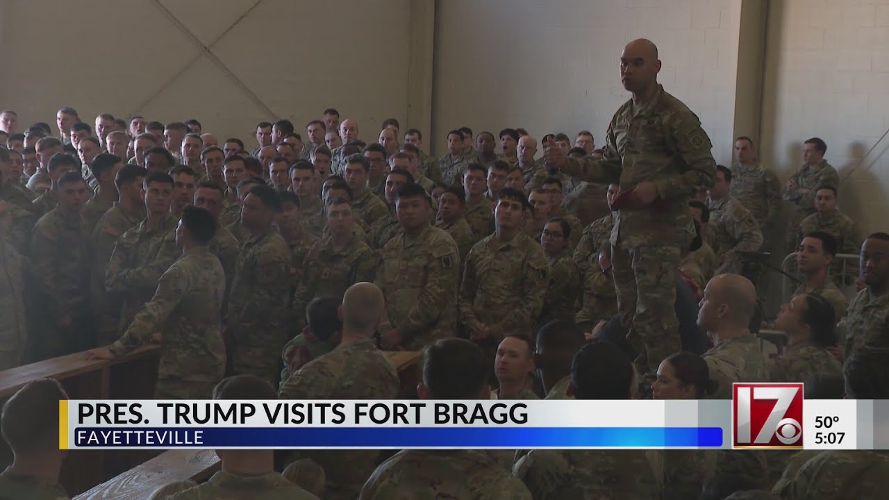 Soldier reaction to President Trump's Fort Bragg visit