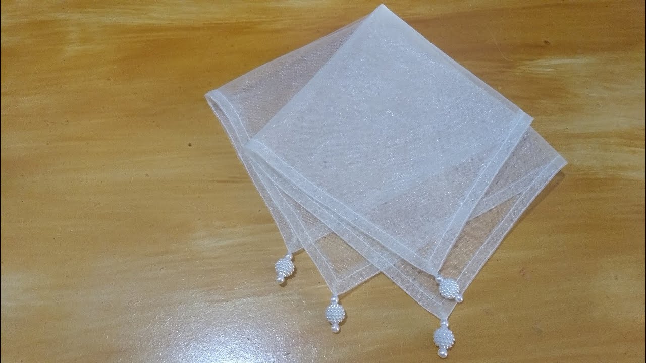 Faça e venda , toalhinha de organza cobre alimento, fácil, barata e útil.