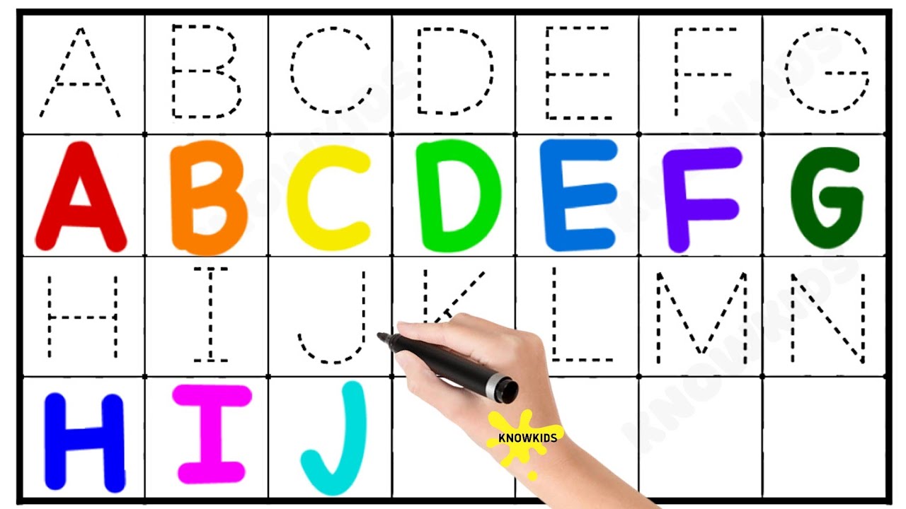 ABC Writing & Tracing for Children | Preschool Alphabet Learning,Learn abcd Step by Step,abcdefgh