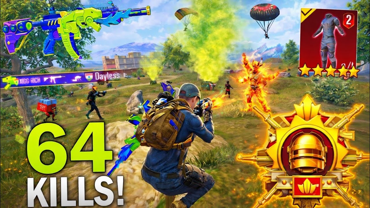 64 KILLS AGGRESSIVE GAMEPLAY 🔥 | NEW SEASON | SOLO vs SQUAD | PUBG MOBILE
